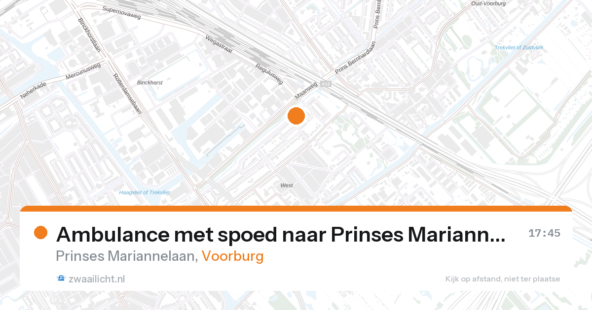Ambulance met spoed naar Prinses Mariannelaan in Voorburg — 27 aug 2026