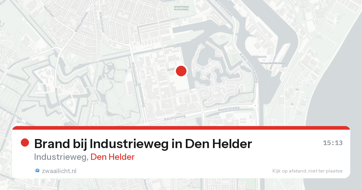 Brand bij Industrieweg in Den Helder — 18 aug 2026