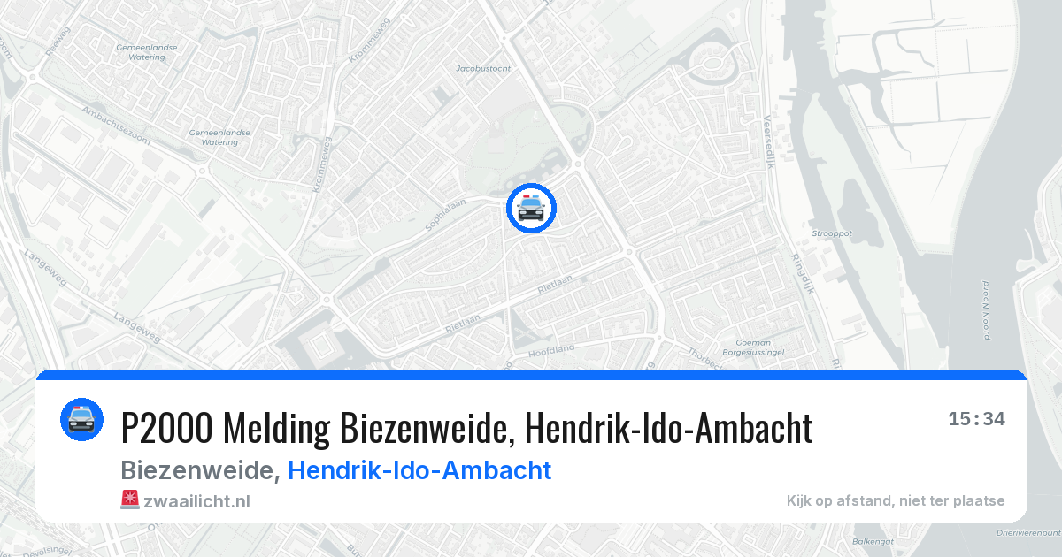 P2000 Melding Biezenweide, Hendrik-Ido-Ambacht — 27 jul 2026