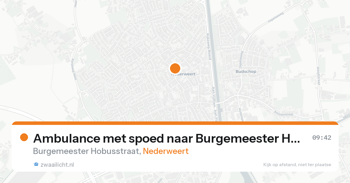 Ambulance met spoed naar Burgemeester Hobusstraat in Nederweert — 19 aug 2026