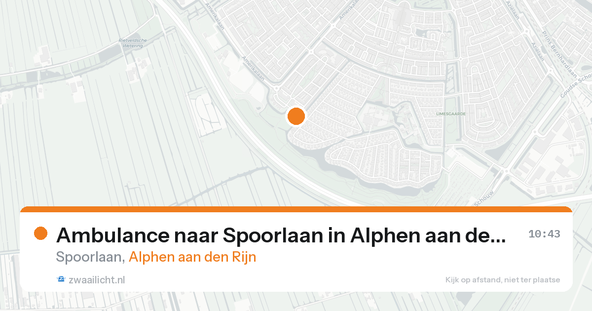 Ambulance naar Spoorlaan in Alphen aan den Rijn — 17 aug 2026