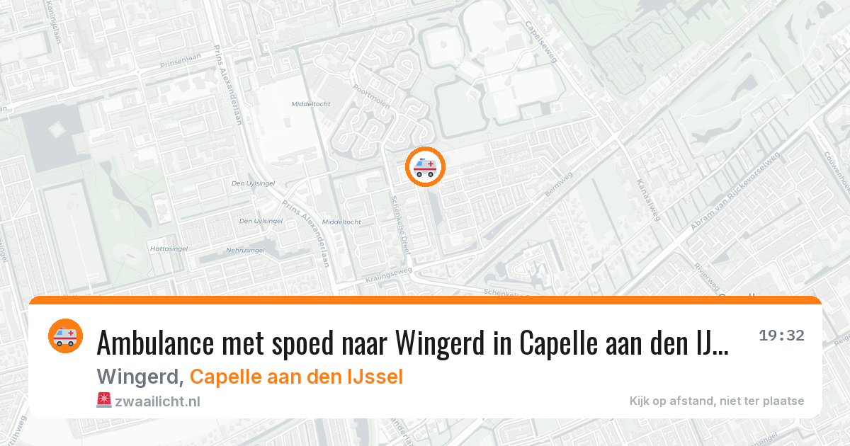 Ambulance met spoed naar Wingerd in Capelle aan den IJssel — 27 jun 2026