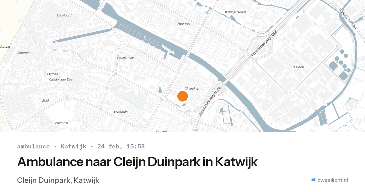 Ambulance naar Cleijn Duinpark in Katwijk — 24 feb 2026