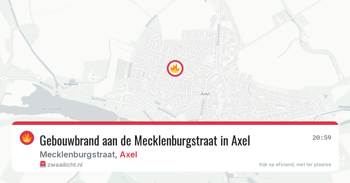 Gebouwbrand aan de Mecklenburgstraat in Axel — 25 apr 2026