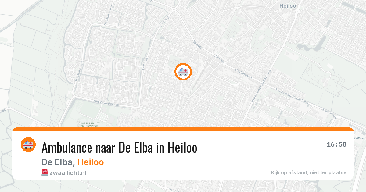 Ambulance naar De Elba in Heiloo — 1 jun 2026