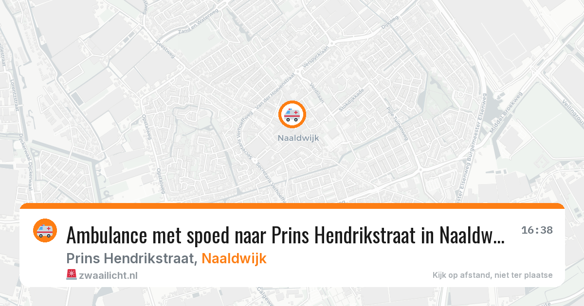 Ambulance met spoed naar Prins Hendrikstraat in Naaldwijk — 27 mei 2026
