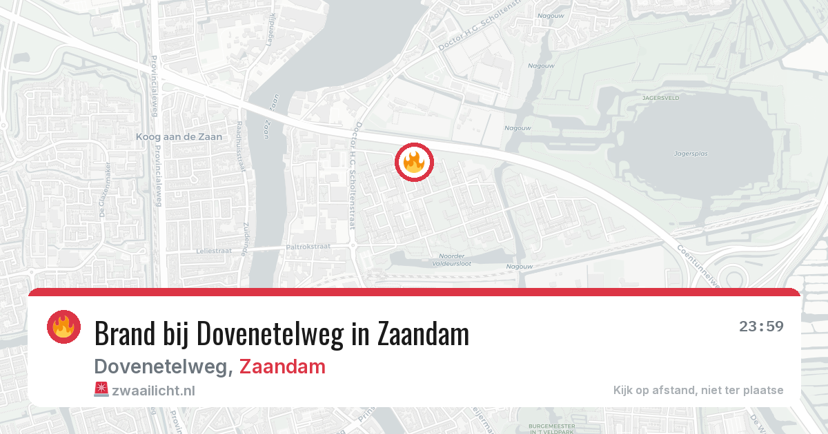 Brand bij Dovenetelweg in Zaandam — 27 jun 2026