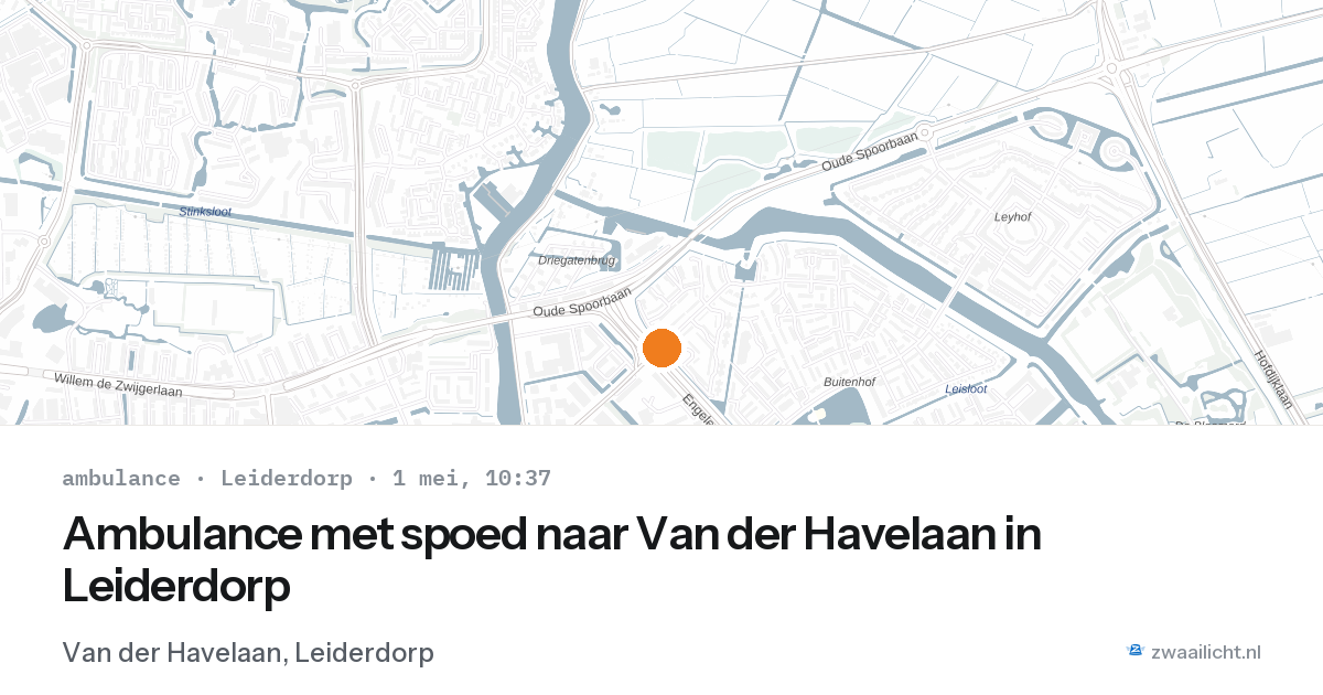 Ambulance met spoed naar Van der Havelaan in Leiderdorp — 1 mei 2026