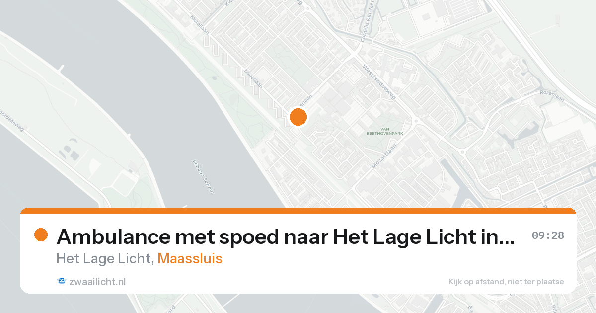 Ambulance met spoed naar Het Lage Licht in Maassluis — 18 aug 2026