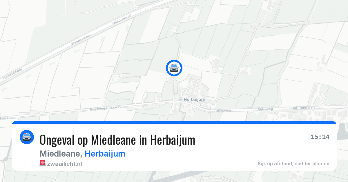 Ongeval op Miedleane in Herbaijum — 5 mei 2026