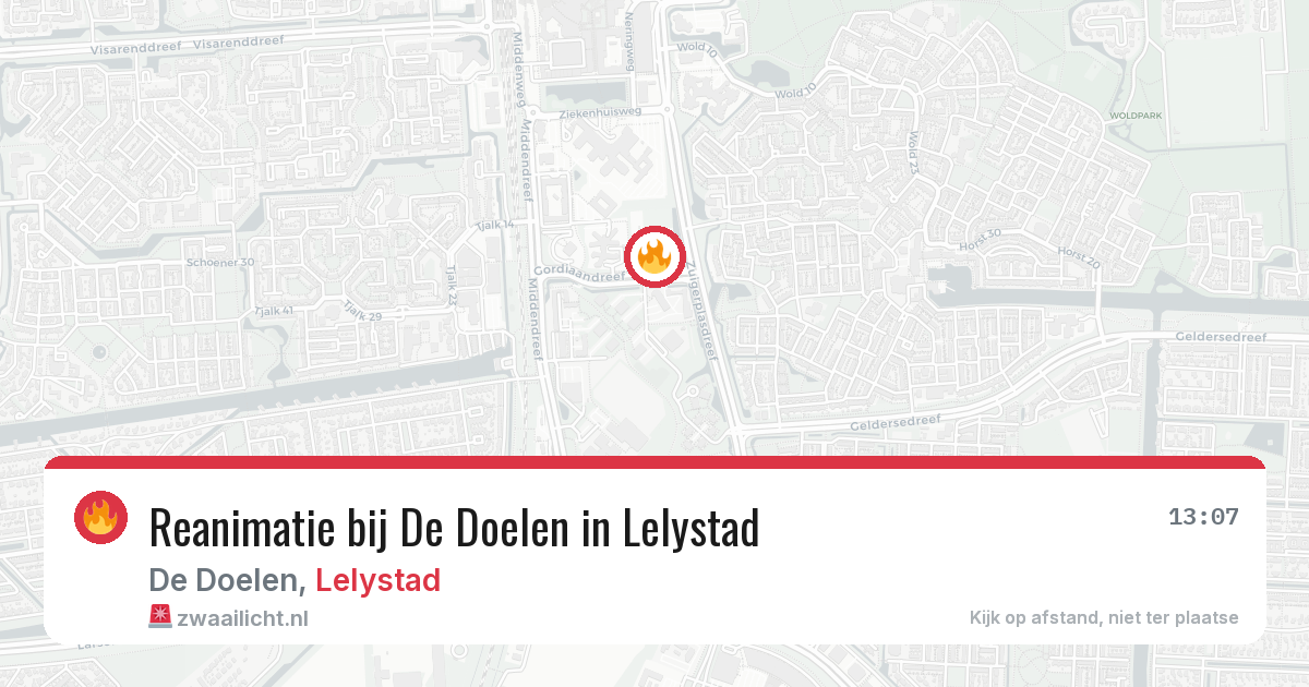 Reanimatie bij De Doelen in Lelystad — 21 mei 2026