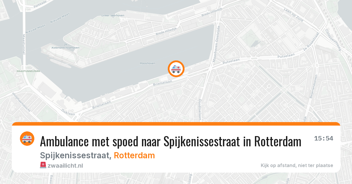 Ambulance met spoed naar Spijkenissestraat in Rotterdam — 13 mei 2026