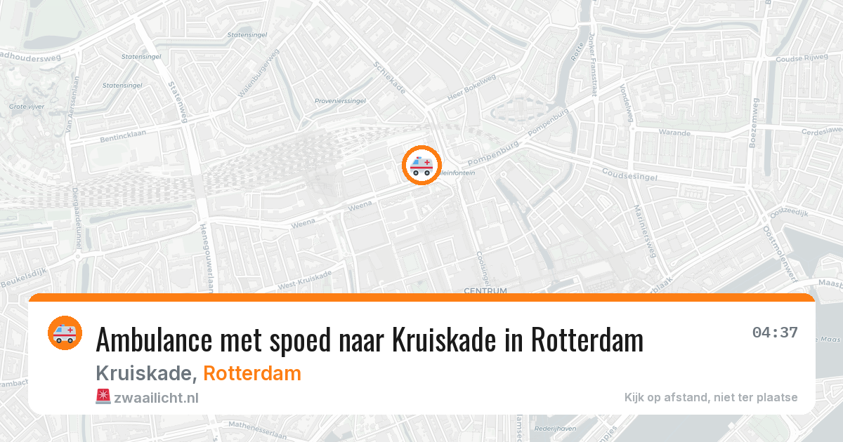 Ambulance met spoed naar Kruiskade in Rotterdam — 5 jul 2026
