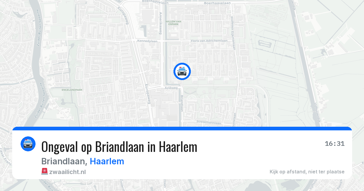 Ongeval op Briandlaan in Haarlem — 9 jun 2026