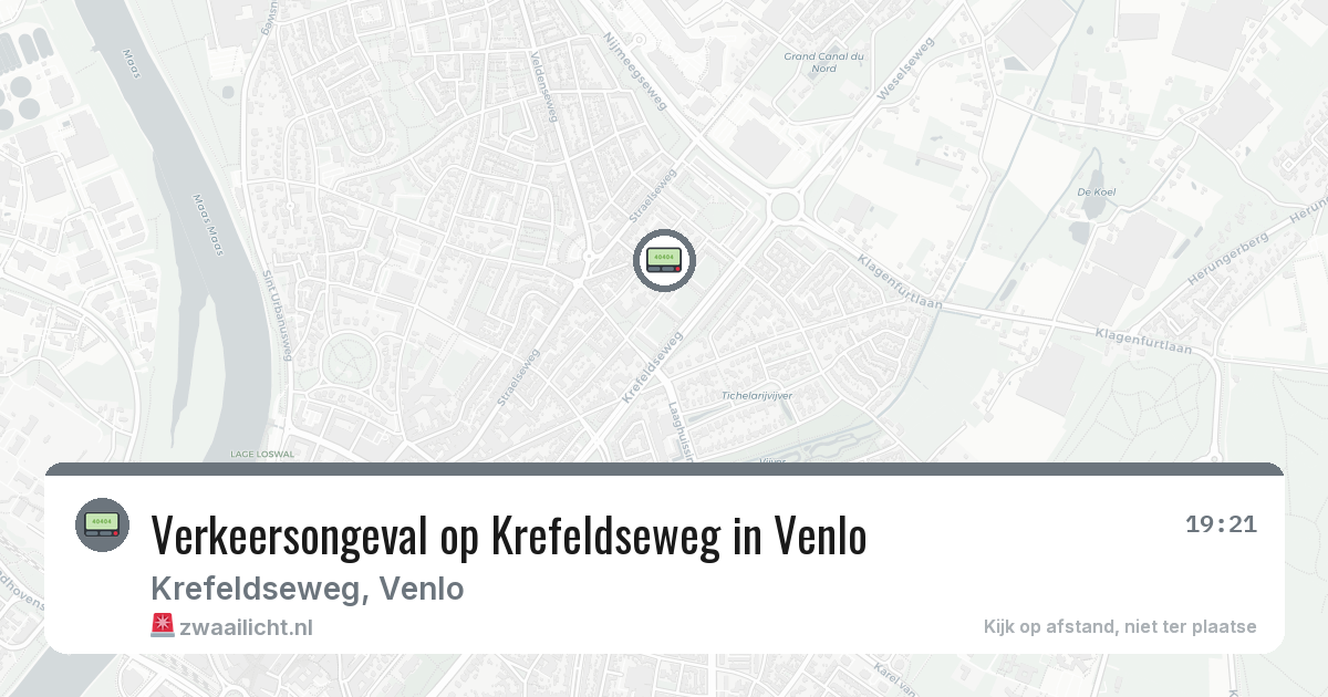 Verkeersongeval op Krefeldseweg in Venlo — 31 jul 2026