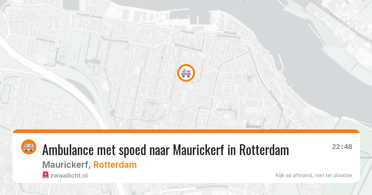 Ambulance met spoed naar Maurickerf in Rotterdam — 22 jun 2026