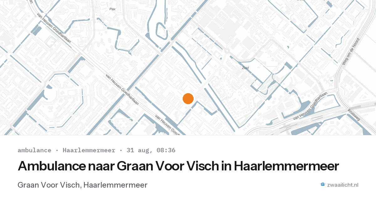 Ambulance naar Graan Voor Visch in Haarlemmermeer — 31 aug 2026