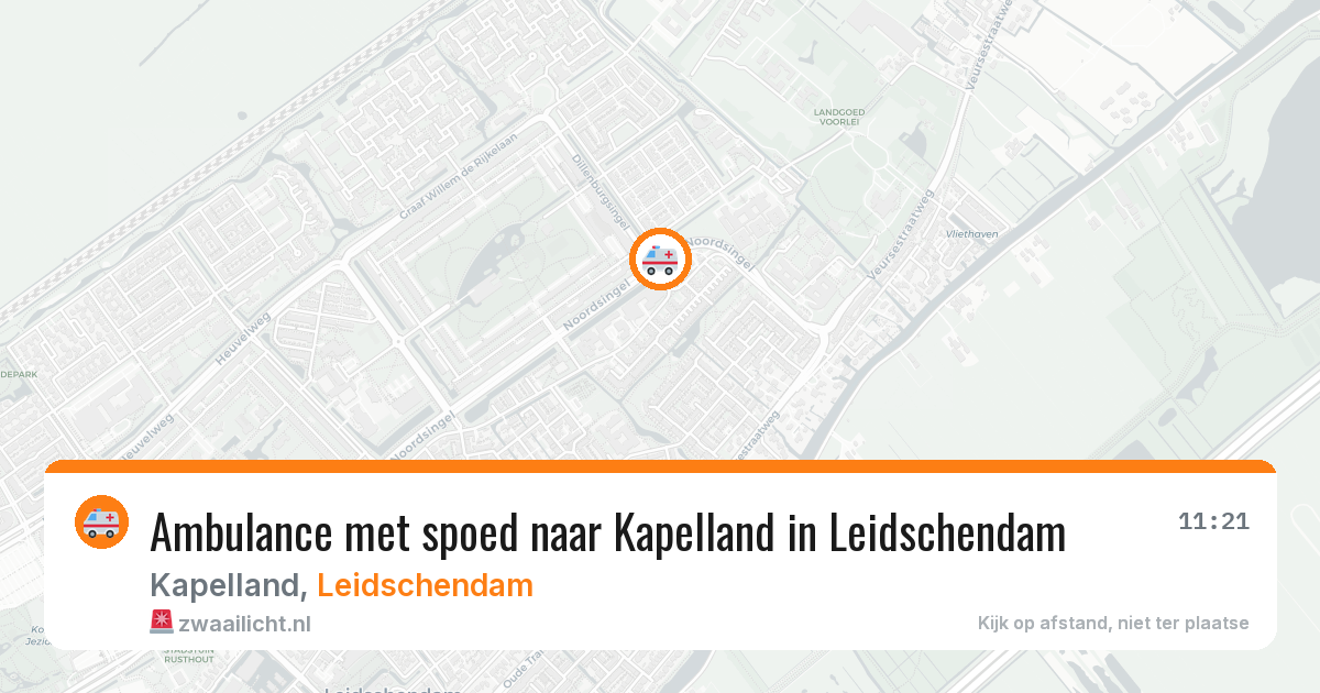 Ambulance met spoed naar Kapelland in Leidschendam — 18 mei 2026