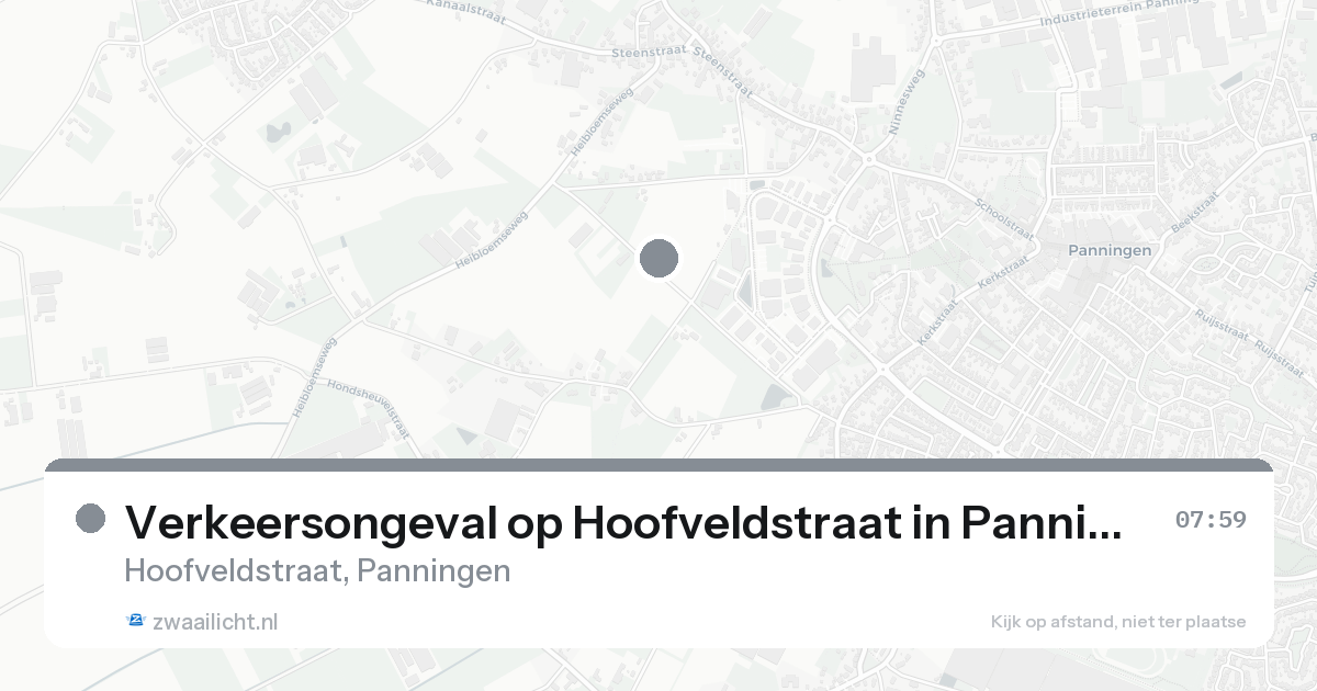 Verkeersongeval op Hoofveldstraat in Panningen — 31 jan 2026