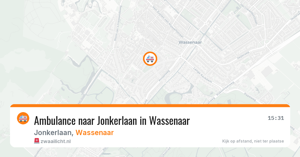 Ambulance naar Jonkerlaan in Wassenaar — 18 jun 2026