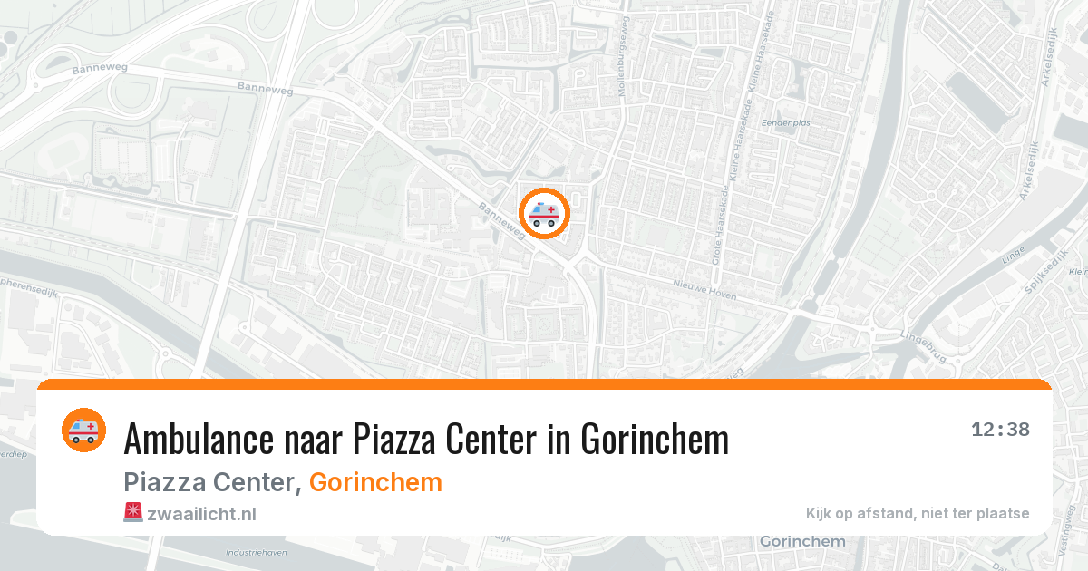 Ambulance naar Piazza Center in Gorinchem — 12 aug 2026