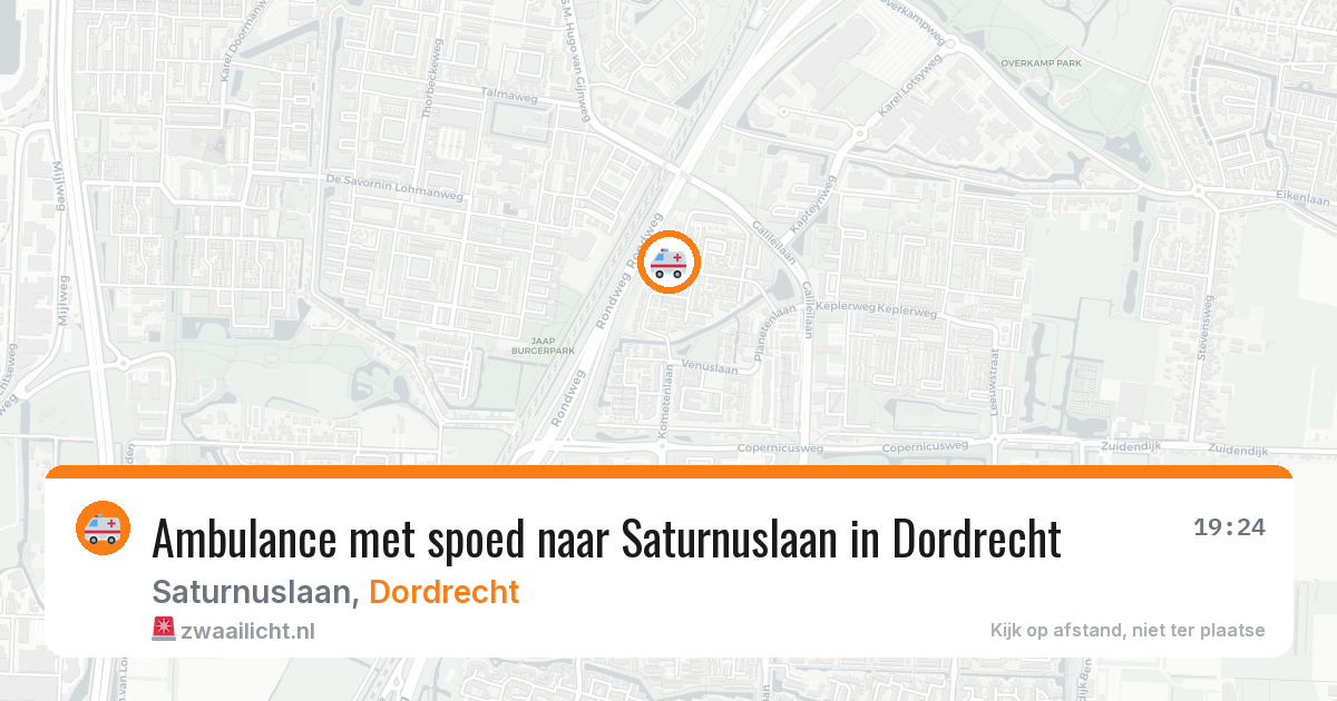 Ambulance met spoed naar Saturnuslaan in Dordrecht — 13 apr 2026
