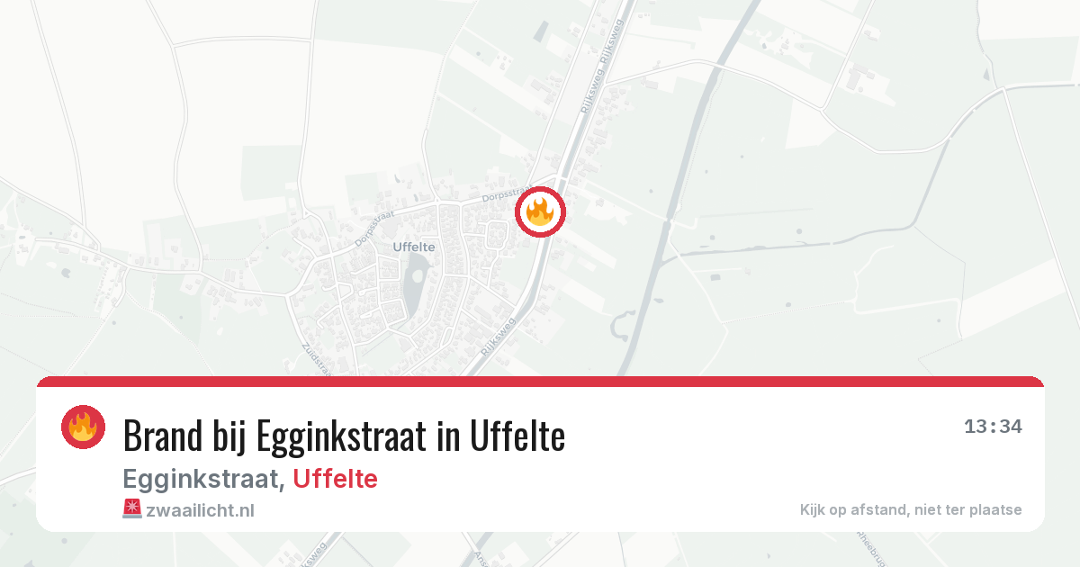 Brand bij Egginkstraat in Uffelte — 26 apr 2026