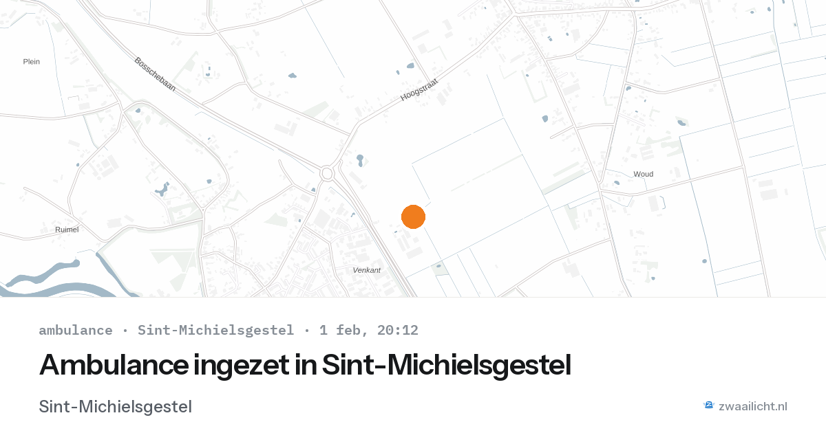 Ambulance ingezet in Sint-Michielsgestel — 1 feb 2026