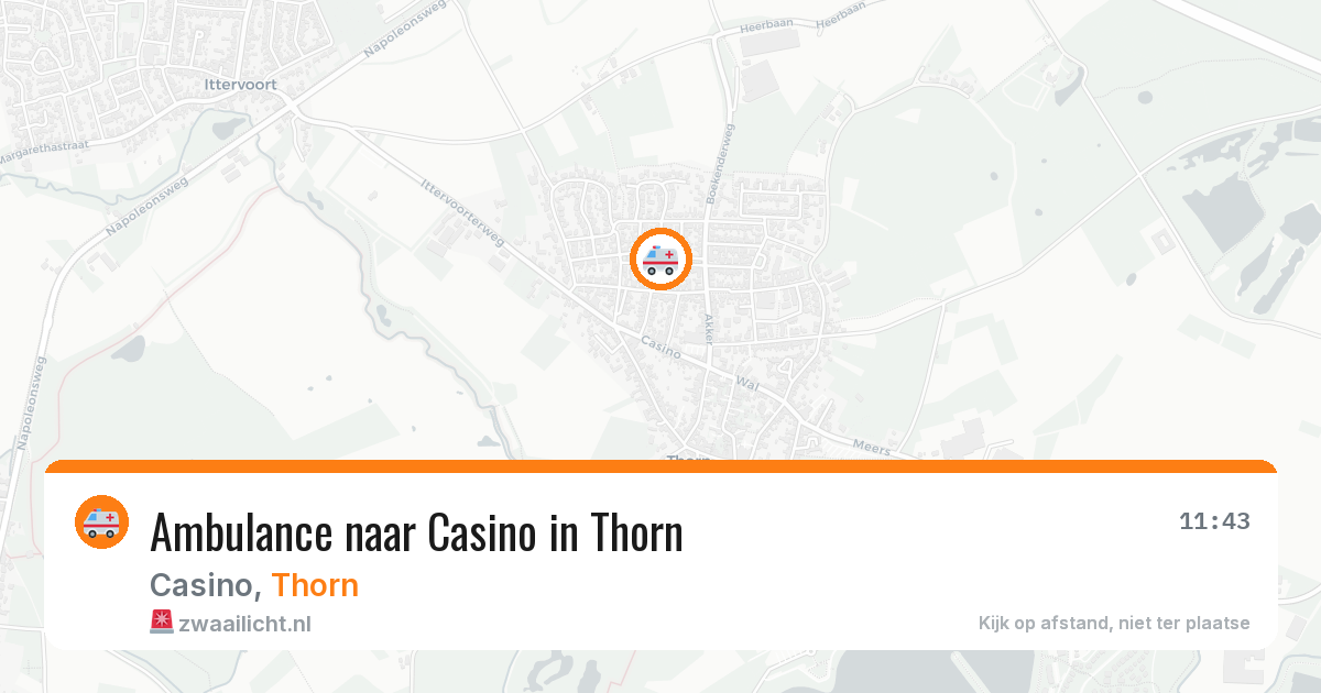 Ambulance naar Casino in Thorn — 6 aug 2026