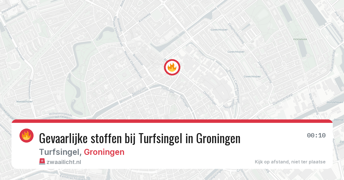 Gevaarlijke stoffen bij Turfsingel in Groningen — 8 jun 2026