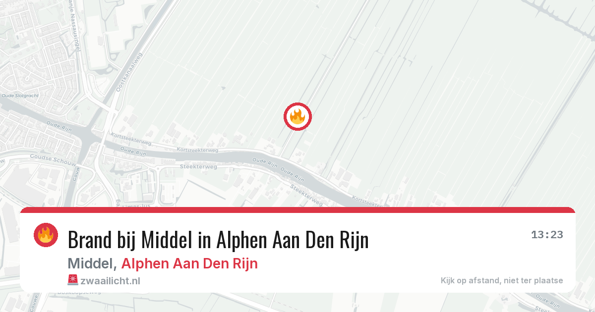 Brand bij Middel in Alphen Aan Den Rijn — 29 jun 2026