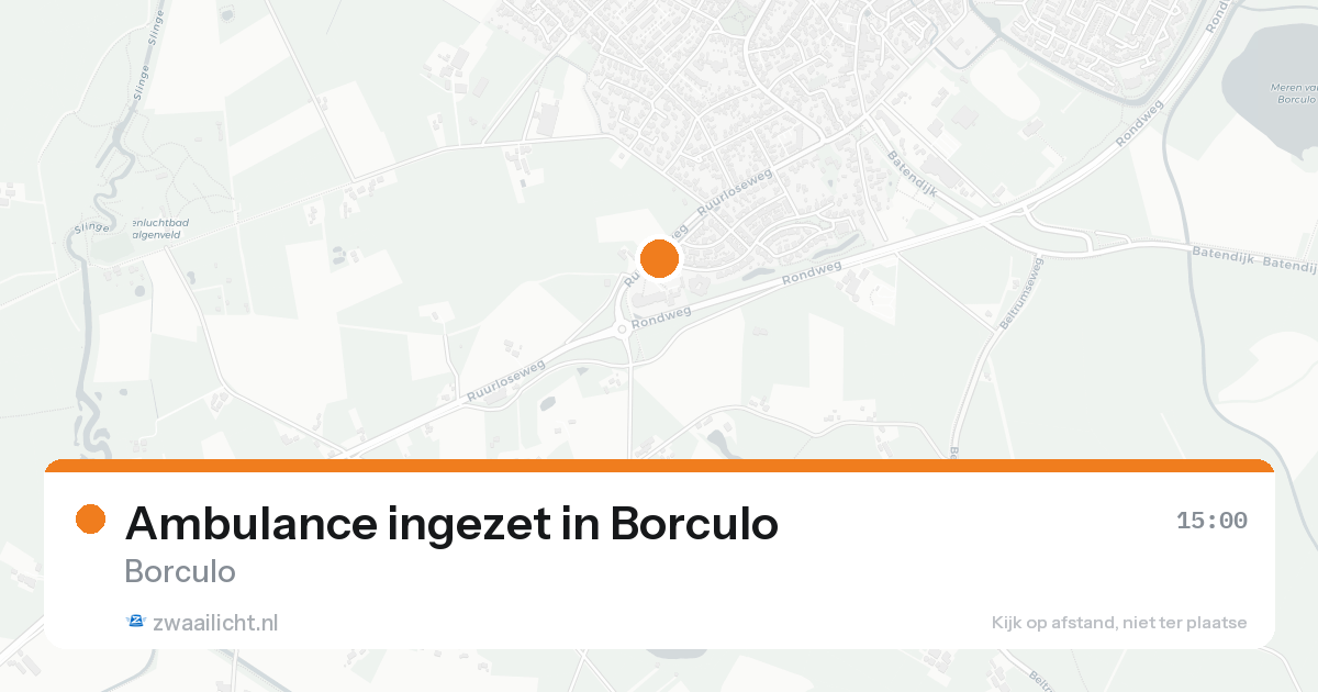 Ambulance ingezet in Borculo — 15 aug 2026