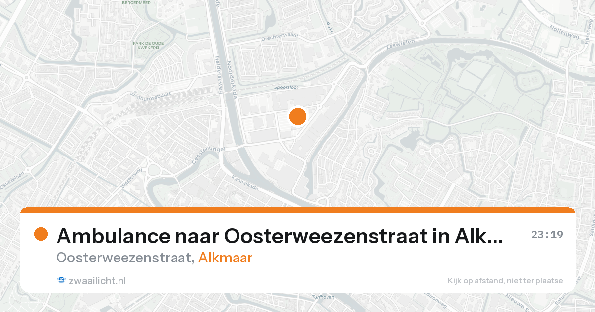 Ambulance naar Oosterweezenstraat in Alkmaar — 16 aug 2026