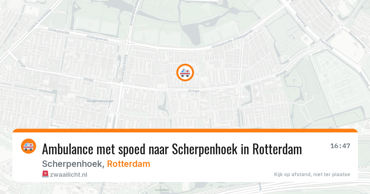Ambulance met spoed naar Scherpenhoek in Rotterdam — 12 jun 2026