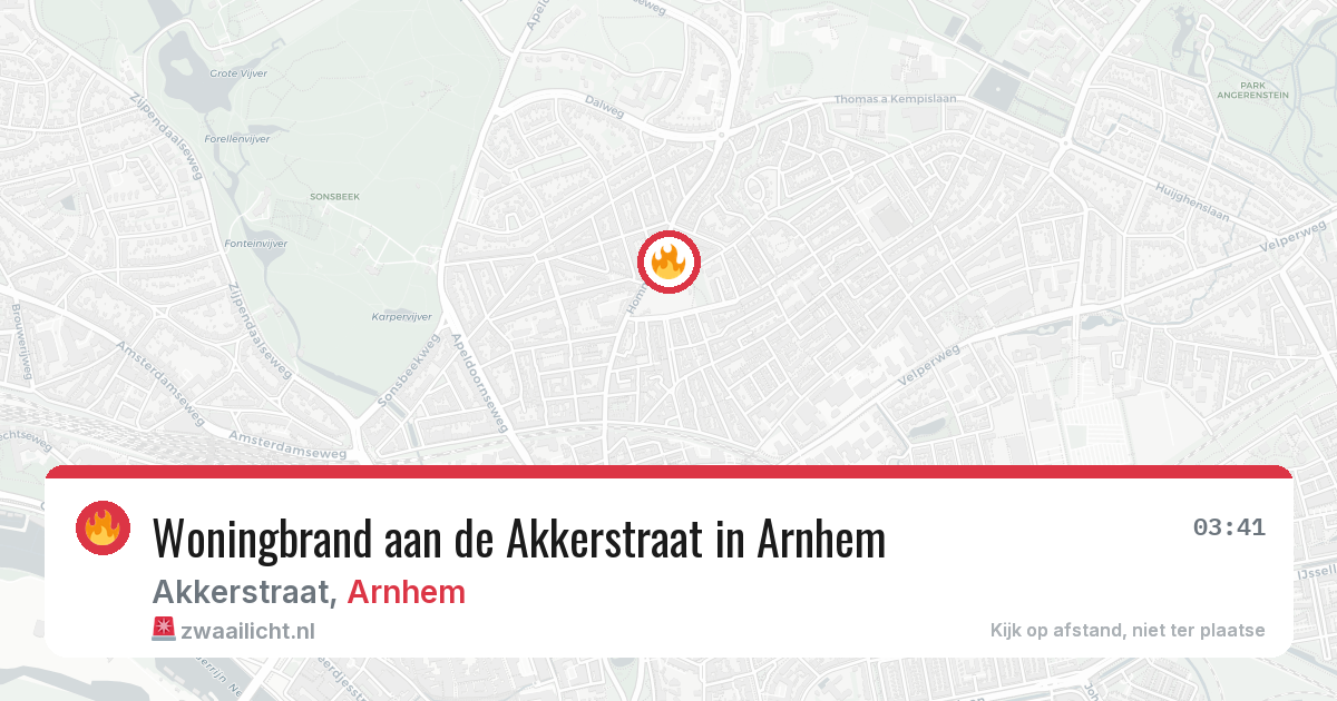 Woningbrand aan de Akkerstraat in Arnhem — 7 mrt 2026