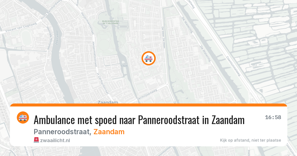 Ambulance met spoed naar Panneroodstraat in Zaandam — 7 apr 2026