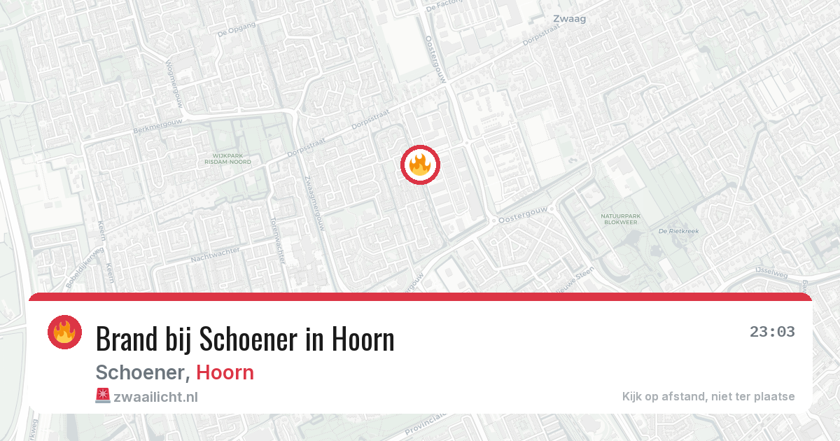 Brand bij Schoener in Hoorn — 6 jul 2026