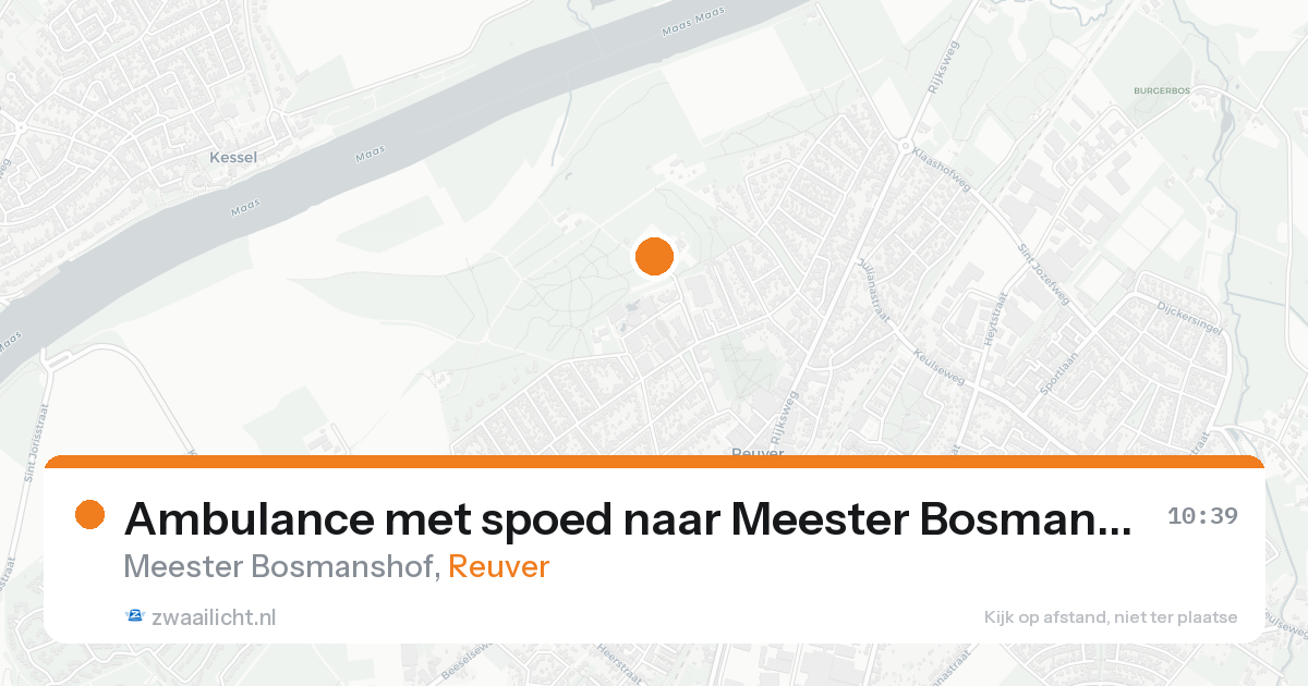 Ambulance met spoed naar Meester Bosmanshof in Reuver — 21 aug 2026