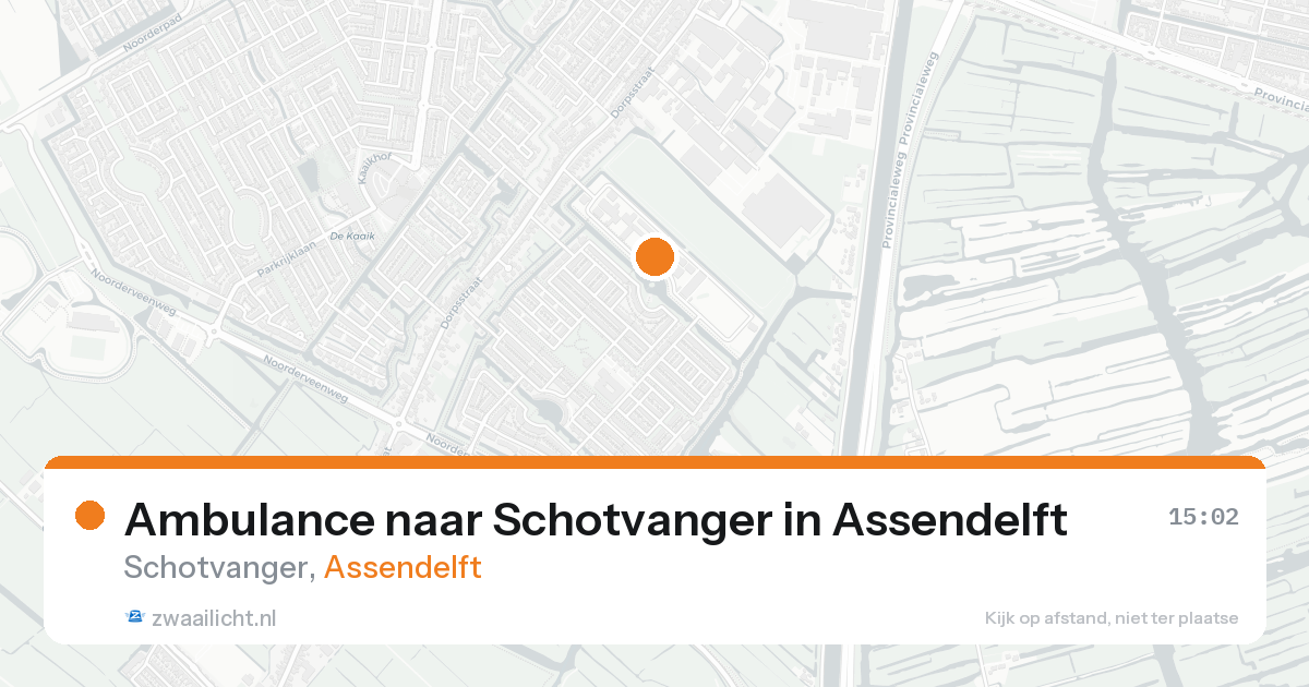 Ambulance naar Schotvanger in Assendelft — 23 aug 2026