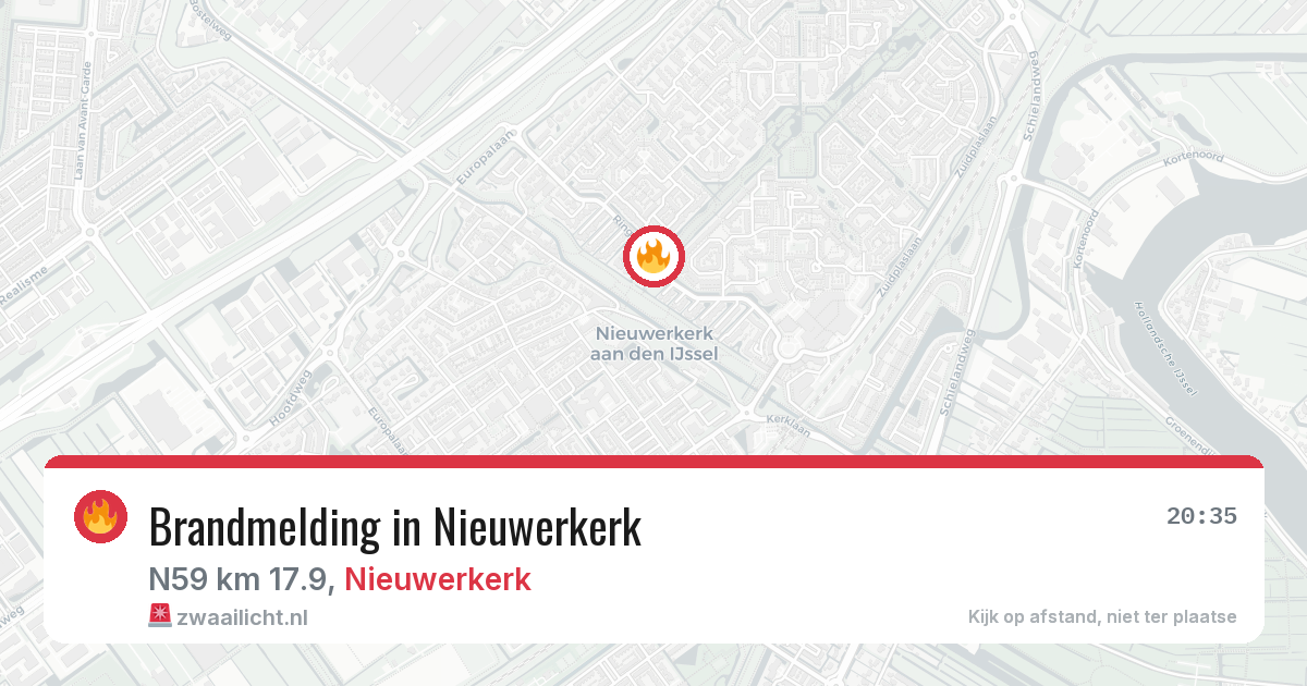 Brandmelding in Nieuwerkerk — 28 mrt 2026