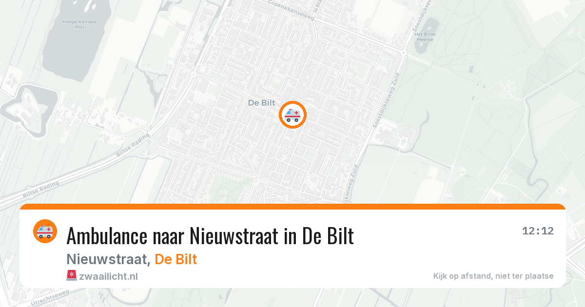 Ambulance naar Nieuwstraat in De Bilt — 22 jun 2026