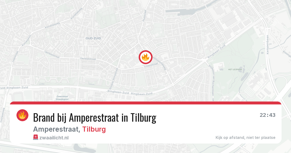 Brand bij Amperestraat in Tilburg — 24 jun 2026