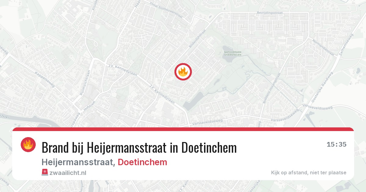 Brand bij Heijermansstraat in Doetinchem — 13 aug 2026