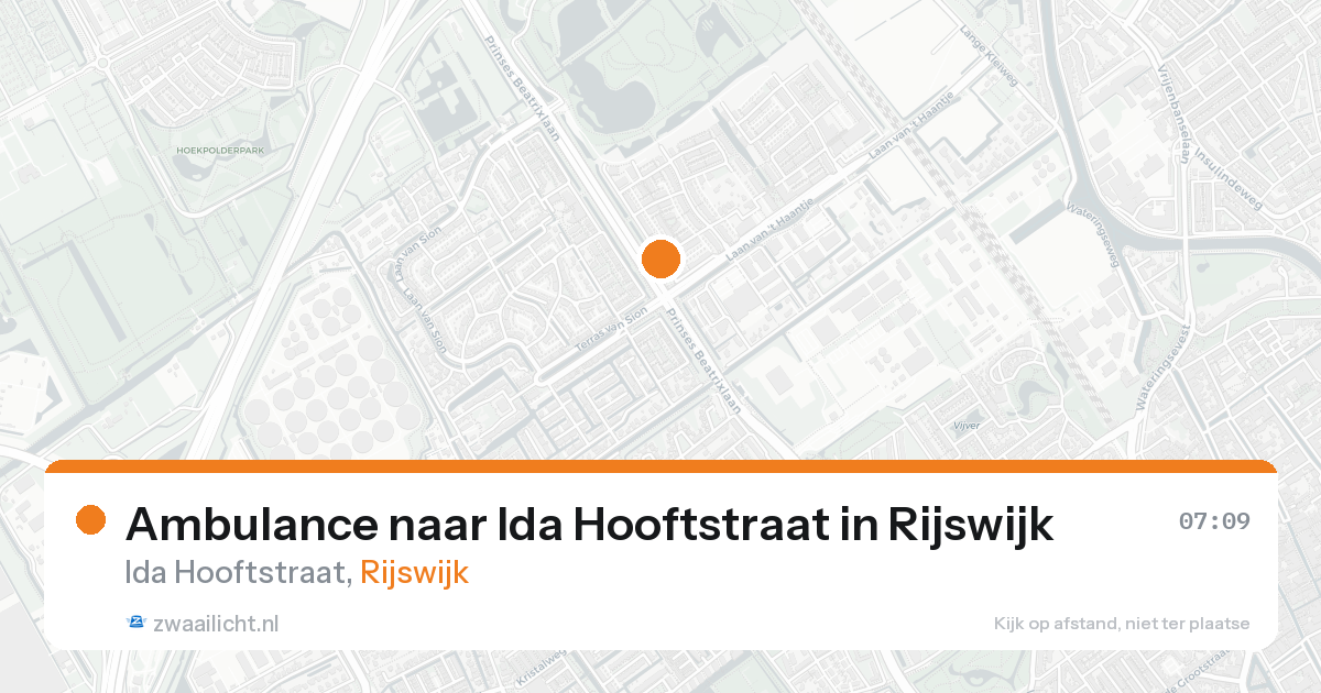 Ambulance naar Ida Hooftstraat in Rijswijk — 26 aug 2026