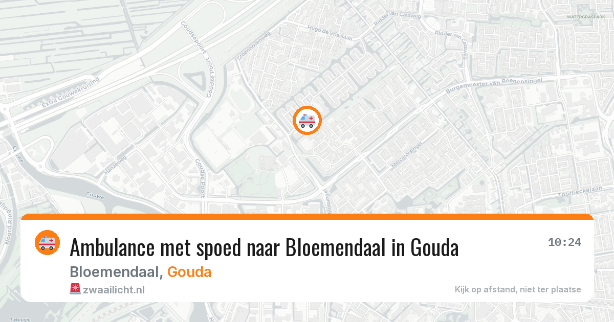 Ambulance met spoed naar Bloemendaal in Gouda — 19 jun 2026