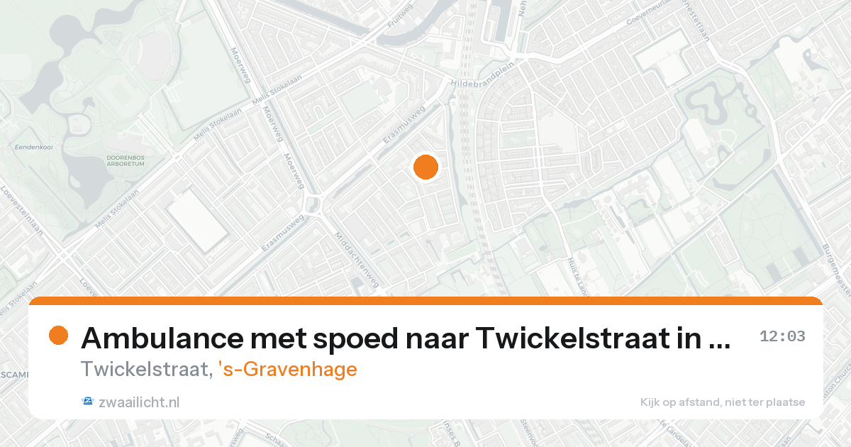 Ambulance met spoed naar Twickelstraat in 's-Gravenhage — 10 mei 2026