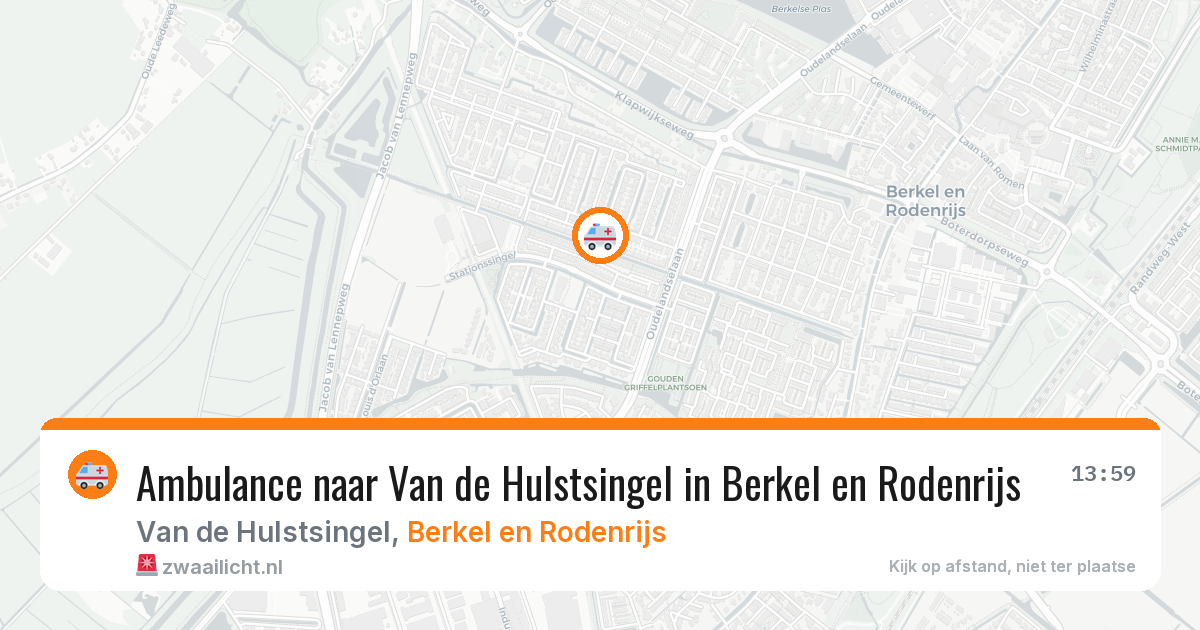Ambulance naar Van de Hulstsingel in Berkel en Rodenrijs — 25 jun 2026