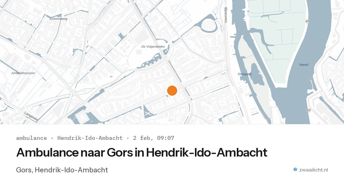 Ambulance naar Gors in Hendrik-Ido-Ambacht — 2 feb 2026