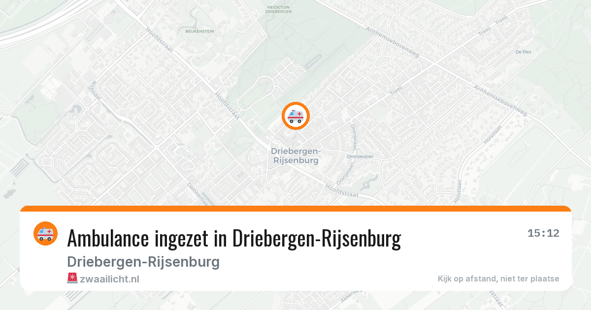 Ambulance ingezet in Driebergen-Rijsenburg — 24 jun 2026