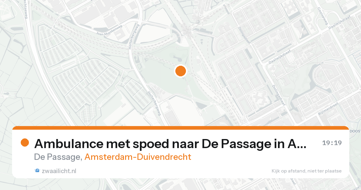Ambulance met spoed naar De Passage in Amsterdam-Duivendrecht — 25 aug 2026